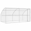  Kutyaház tárolóval 2 pcs Ezüst 4 x 2 x 2 m Acél