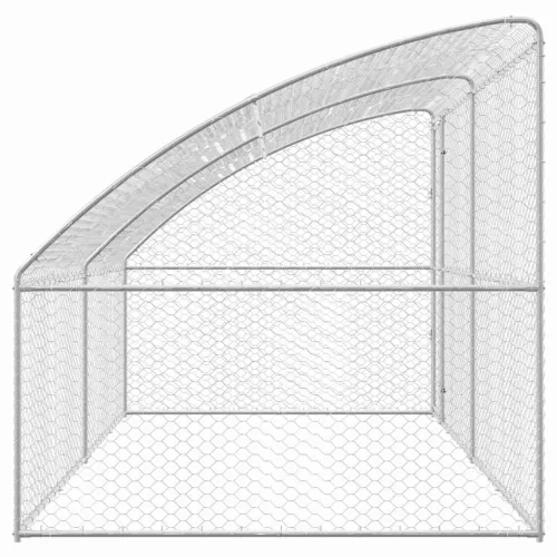  Kutyaház tárolóval 2 pcs Ezüst 4 x 2 x 2 m Acél