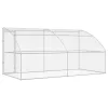  Kutyaház tárolóval 2 pcs Ezüst 4 x 2 x 2 m Acél