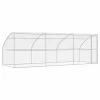  Kutyaház tárolóval 3 pcs Ezüst 6 x 2 x 2 m Acél