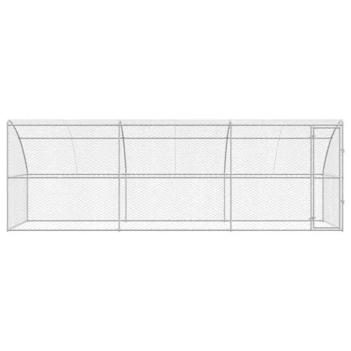  Kutyaház tárolóval 3 pcs Ezüst 6 x 2 x 2 m Acél