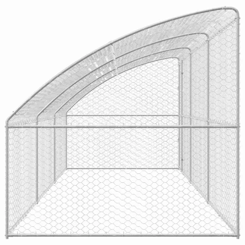 Kutyaház tárolóval 3 pcs Ezüst 6 x 2 x 2 m Acél
