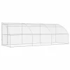  Kutyaház tárolóval 3 pcs Ezüst 6 x 2 x 2 m Acél