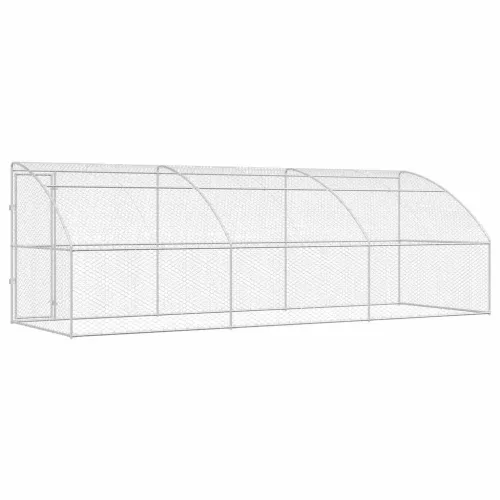  Kutyaház tárolóval 3 pcs Ezüst 6 x 2 x 2 m Acél
