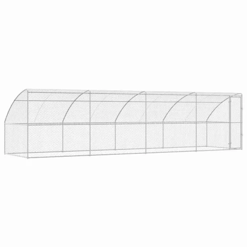  Kutyaház tárolóval 4 pcs Ezüst 8 x 2 x 2 m Acél