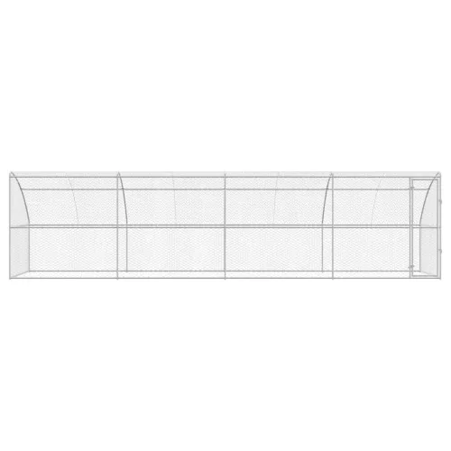  Kutyaház tárolóval 4 pcs Ezüst 8 x 2 x 2 m Acél