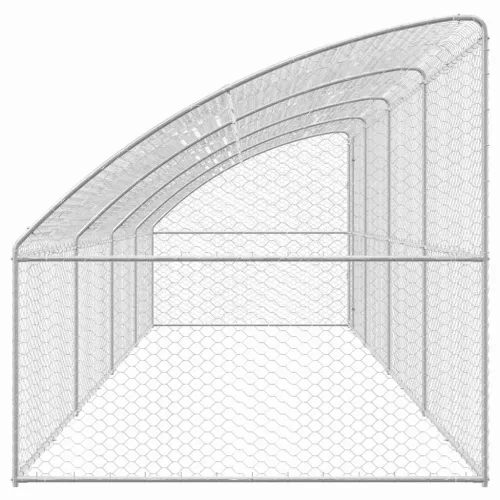  Kutyaház tárolóval 4 pcs Ezüst 8 x 2 x 2 m Acél