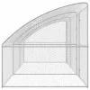  Kutyaház tárolóval 3 pcs Ezüst 6 x 2 x 2 m Acél