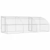  Kutyaház tárolóval 3 pcs Ezüst 6 x 2 x 2 m Acél