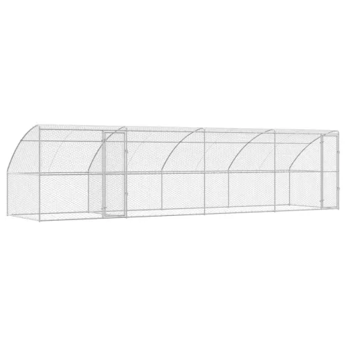  Kutyaház tárolóval 4 pcs Ezüst 8 x 2 x 2 m Acél