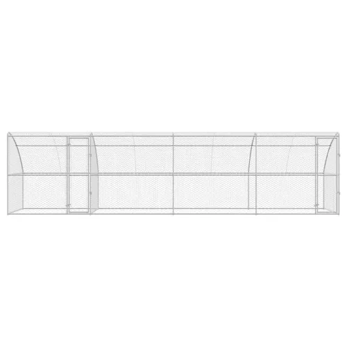  Kutyaház tárolóval 4 pcs Ezüst 8 x 2 x 2 m Acél