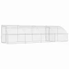  Kutyaház tárolóval 4 pcs Ezüst 8 x 2 x 2 m Acél