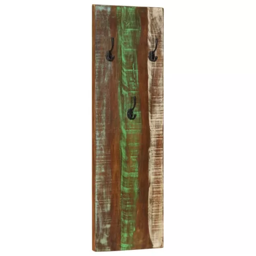  2 db tömör újrahasznosított fa fali fogas 36 x 3 x 110 cm