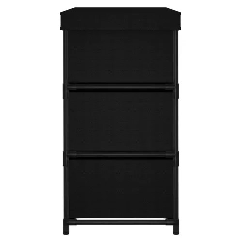  6 fiókos fekete acél tárolószekrény 55 x 29 x 55 cm