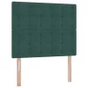  Ágy LED -es lámpákkal tárolóval Sötétzöld 120 x 200 cm Bársony