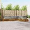  Kültéri kanapé szett 19 Darab Természetes és Világosszürke
