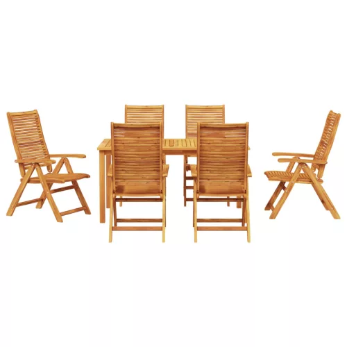  Kert étkező szett 7 pcs Barna Tömör Akácfa
