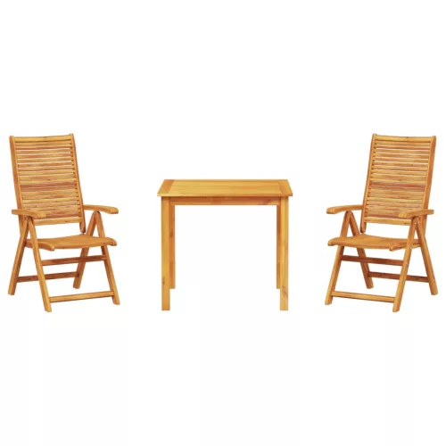  Kert étkező szett 3 pcs Barna Tömör Akácfa