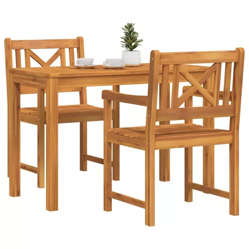  Kert étkező szett 3 pcs Barna Tömör Akácfa