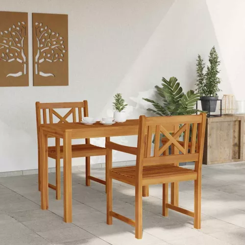 Kert étkező szett 3 pcs Barna Tömör Akácfa