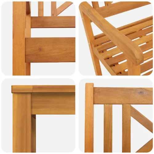  Kert étkező szett 3 pcs Barna Tömör Akácfa