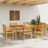  Kert étkező szett 7 pcs Barna tömör akácfa
