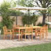  9 darabos kerti étkező szett akác fából