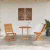  3 részes összecsukható bistro szett klasszikus akácfából