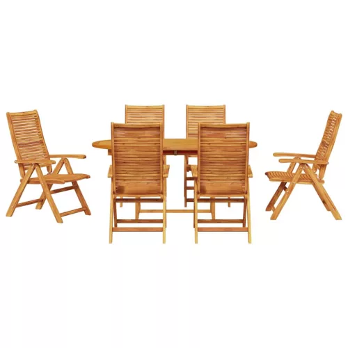  Kert étkező szett 7 pcs Barna Tömör Akácfa