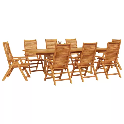  Kert étkező szett 9 pcs Barna Tömör Akácfa