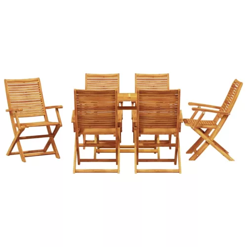  Kert étkező szett 7 pcs Barna Tömör Akácfa