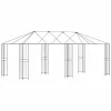  Pavilon Váz 6 x 3 m Fekete Acél