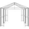  Pavilon Váz 6 x 3 m Fekete Acél