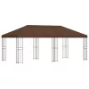  Oldalfalas pavilon 6 x 3 m Barna Poliészter és acél 190