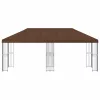  Oldalfalas pavilon 6 x 3 m Barna Poliészter és acél 190