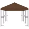  Oldalfalas pavilon 6 x 3 m Barna Poliészter és acél 190