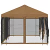  Oldalfalas pavilon 6 x 3 m Bézs Poliészter és acél 190