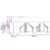  Oldalfalas pavilon 6 x 3 m Zöld Poliészter és acél 190