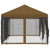  Oldalfalas pavilon 6 x 3 m Tópszínű Poliészter és acél 190