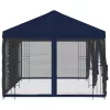  Oldalfalas pavilon 6 x 3 m Kék Poliészter és acél 190