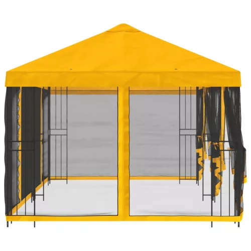  Oldalfalas pavilon 6 x 3 m Sárga Poliészter és acél 190