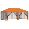  Oldalfalas pavilon 6 x 3 m Narancssárga Poliészter és acél 190