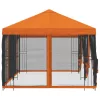  Oldalfalas pavilon 6 x 3 m Narancssárga Poliészter és acél 190