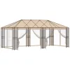  Pavilon Váz 6 x 3 m Fekete Acél