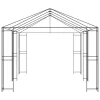  Pavilon Váz 6 x 3 m Fekete Acél