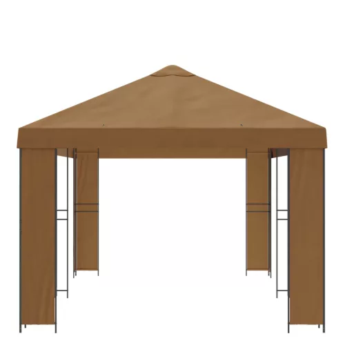  Kerti pavilon 6 x 3 m Bézs Poliészter és acél 190
