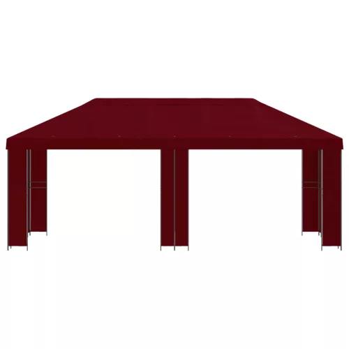  Kerti pavilon 6 x 3 m Burgundi Poliészter és acél 190