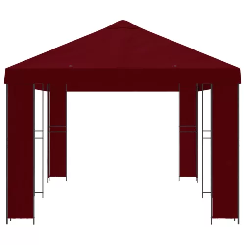  Kerti pavilon 6 x 3 m Burgundi Poliészter és acél 190