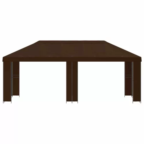  Kerti pavilon 6 x 3 m Barna Poliészter és acél 190