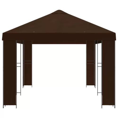  Kerti pavilon 6 x 3 m Barna Poliészter és acél 190